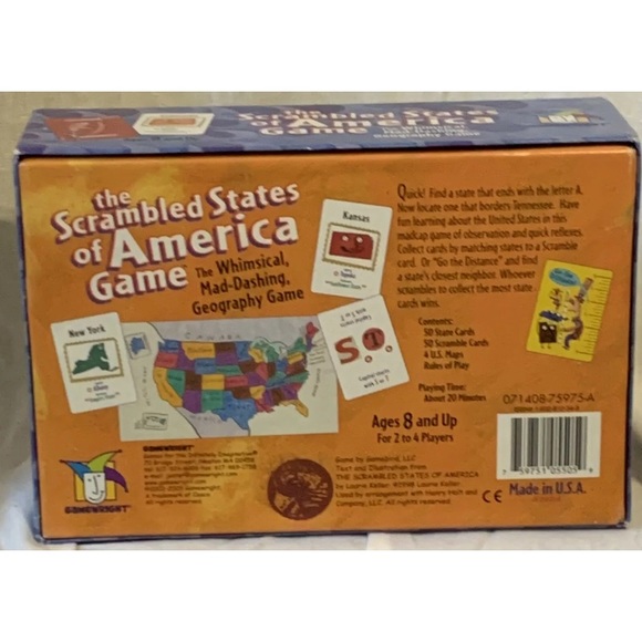 Gamewright The Scrambled States of America USA Geography Learning Card Game 8+ - Picture 5 of 10